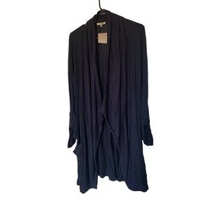 Bordeaux Los Angeles Anthropologie Cardigan Open Navy NWT Size M Soft Light